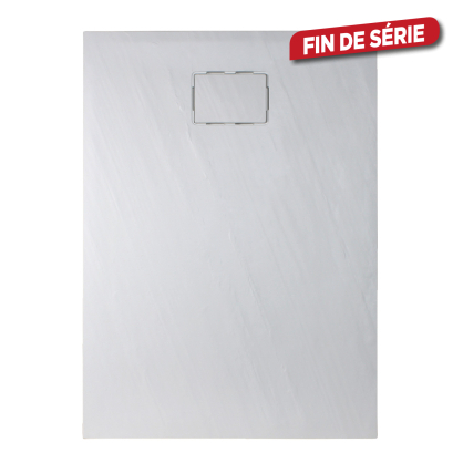 Receveur de douche Rockstone blanc rectangle 120 x 90 cm ALLIBERT