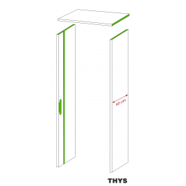 Ebrasement 40 cm pour porte coupe-feu 30 min S63 Laminado 231,5 cm 1 point platina blanc THYS