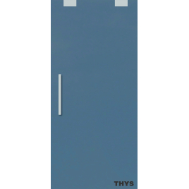 Porte coulissante en verre sécurit Thytan Sliding gris fumé 93 x 215 cm THYS