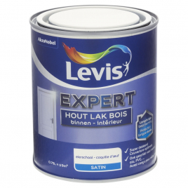 Laque Expert pour bois intérieur Coquille d'Oeuf satinée 0,75 L LEVIS