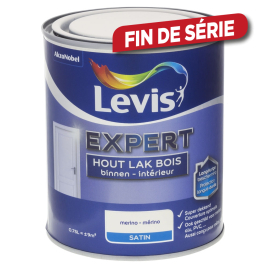 Laque Expert pour bois intérieur Merino satinée 0,75 L LEVIS