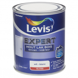 Laque Expert pour bois intérieur blanche brillante 0,75 L LEVIS