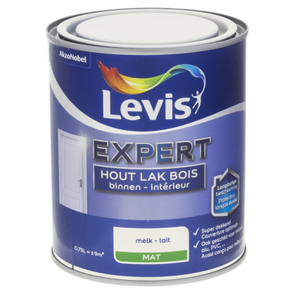 Laque Expert pour bois intérieur Lait mate 0,75 L LEVIS