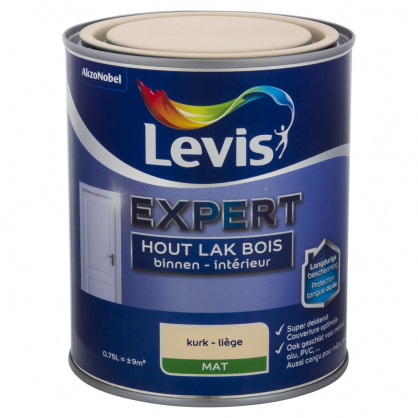 Laque Expert pour bois intérieur Liège mate 0,75 L LEVIS