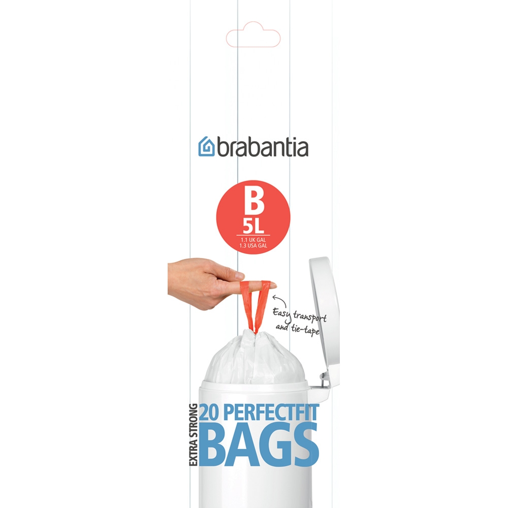 Brabantia - Rouleau 10 sacs poubelles 50 l blanc Code H