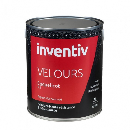 Peinture Velours Coquelicot RL3 2 L INVENTIV