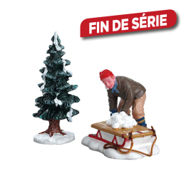 Figurine bataille de boules de neige LEMAX