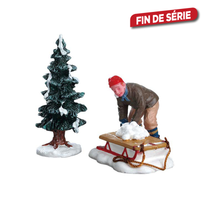 Figurine bataille de boules de neige LEMAX