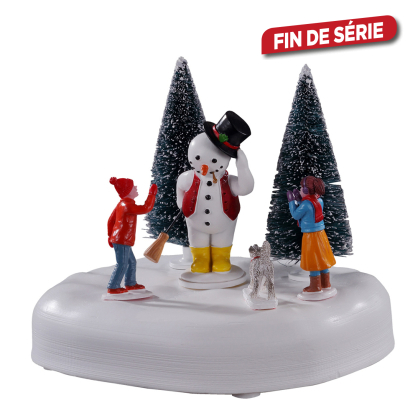 Set de figurines bonhomme de neige et enfants LEMAX