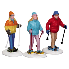 Set de figurines promenade en raquettes 3 pièces LEMAX