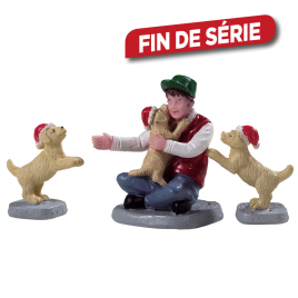 Set de figurines de chiots 3 pièces LEMAX