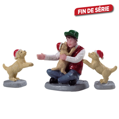 Set de figurines de chiots 3 pièces LEMAX