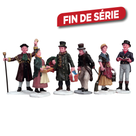 Set de figurines peuple du village 6 pièces LEMAX