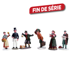 Set de figurines villageois 6 pièces LEMAX