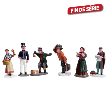 Set de figurines villageois 6 pièces LEMAX