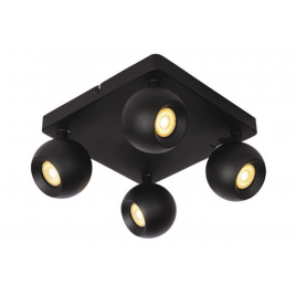 Spot plafond Favori GU10 20 W noir LUCIDE