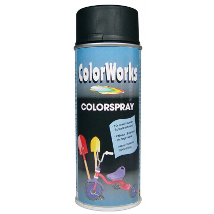 Peinture en spray ColorWorks noire satinée 0,4 L MOTIP