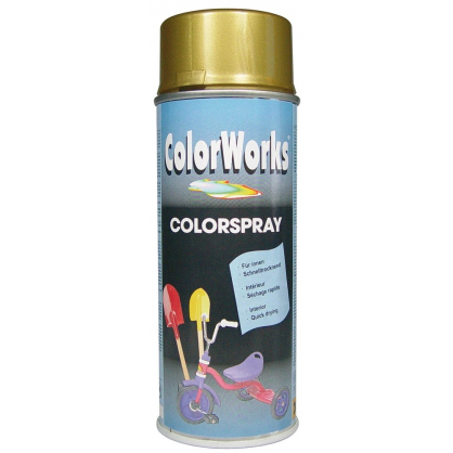 Peinture en spray ColorWorks or satinée 0,4 L MOTIP