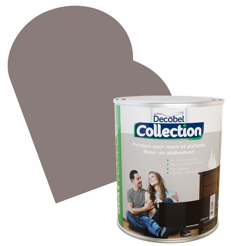 Peinture Mur & Plafond Collection petit gris mate 2,5 L DECOBEL