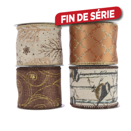 Ruban en tissu cuivré 2,7 m DECORIS