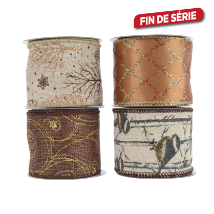 Ruban en tissu cuivré 2,7 m DECORIS