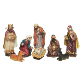 Set de figurines pour crèche de Noël 8 pièces