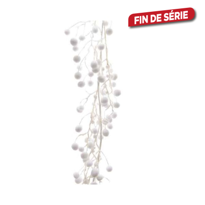 Guirlande de Noël avec boules de neige 1,3 m