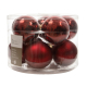 Boule de Noël en verre bordeaux Ø 6 cm 10 pièces DECORIS