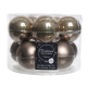 Boule de Noël en verre brun cachemire Ø 6 cm 10 pièces DECORIS