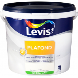 Peinture Plafond coquille d'oeuf extra mate 10 L LEVIS