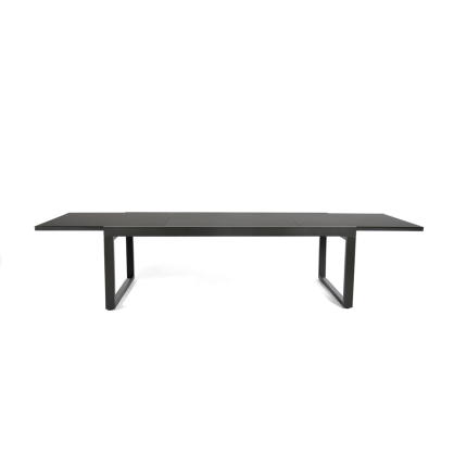 Table de jardin extensible avec plateau en verre 220-340 x 100 x 75 cm