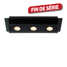 Plafonnier Okno noir 35 x 13 cm GU10 3 x 3 W LUCIDE