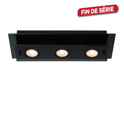 Plafonnier Okno noir 35 x 13 cm GU10 3 x 3 W LUCIDE