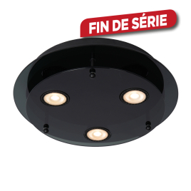 Plafonnier Okno noir Ø 30 cm GU10 3 x 3 W LUCIDE