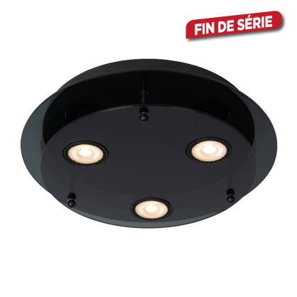 Plafonnier Okno noir Ø 30 cm GU10 3 x 3 W LUCIDE