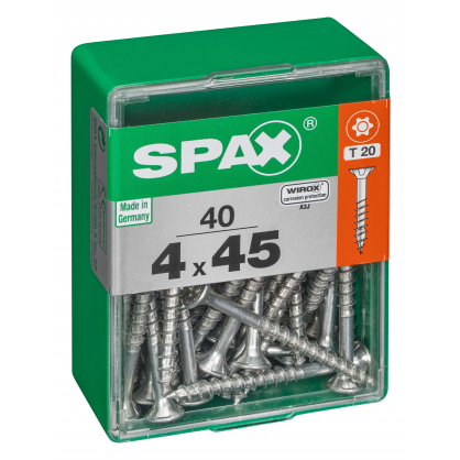 Vis universelle Torx 4 x 45 mm 40 pièces SPAX