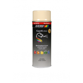 Peinture en spray Crafts ivoire brillante 0,4 L MOTIP