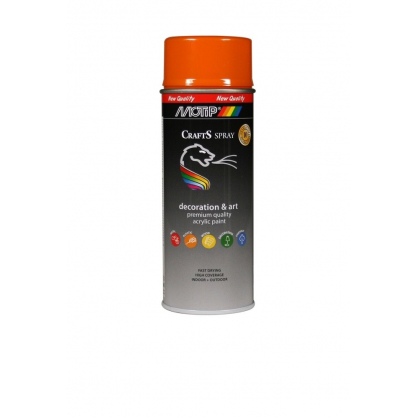 Peinture en spray Crafts jaune orange brillante 0,4 L MOTIP