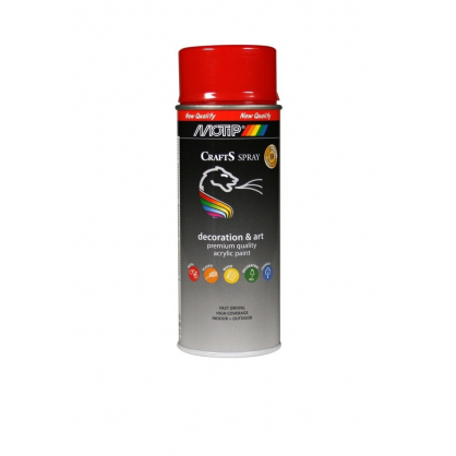 Peinture en spray Crafts rouge feu brillante 0,4 L MOTIP