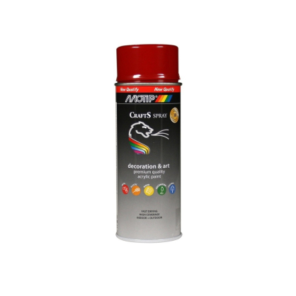 Peinture en spray Crafts rouge rubis brillante 0,4 L MOTIP