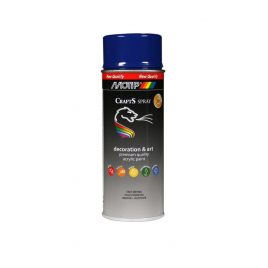 Peinture en spray Crafts bleu outremer brillante 0,4 L MOTIP