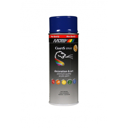 Peinture en spray Crafts bleu outremer brillante 0,4 L MOTIP