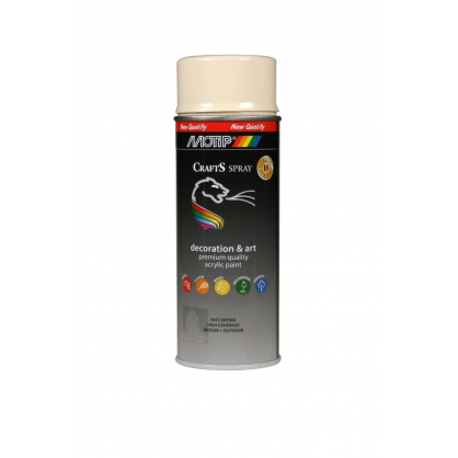 Peinture en spray Crafts blanc crème brillante 0,4 L MOTIP