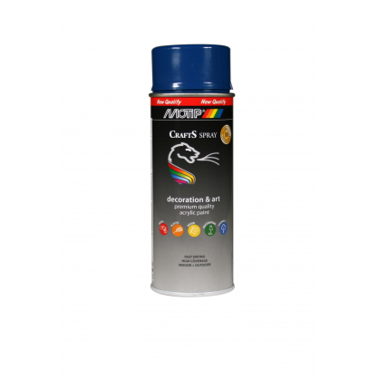 Peinture en spray Crafts bleu gentiane brillante 0,4 L MOTIP