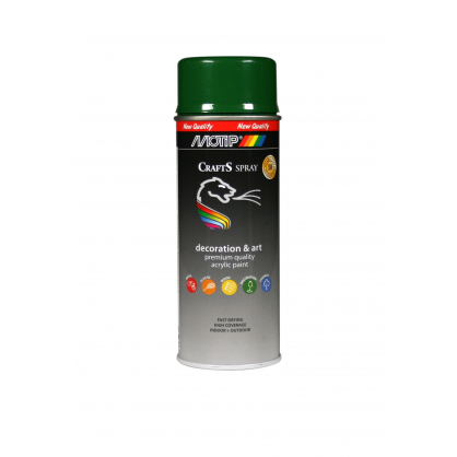 Peinture en spray Crafts vert chlorophylle brillante 0,4 L MOTIP