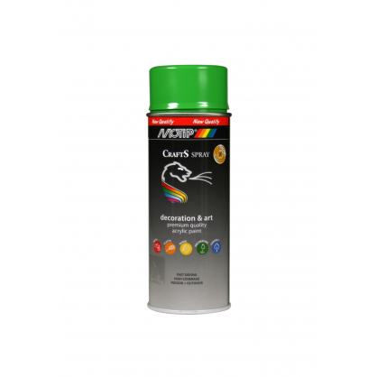 Peinture en spray Crafts vert jaune brillante 0,4 L MOTIP