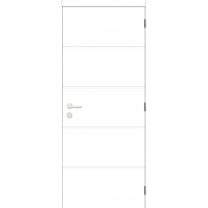 Bloc-porte à veinage horizontal Moderne tubulaire 63 cm THYS