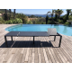 Table de jardin extensible en aluminium anthracite 200-320 x 100 x 75 cm