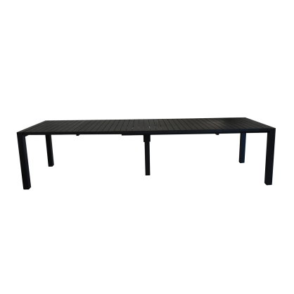 Table de jardin extensible en aluminium anthracite 200-320 x 100 x 75 cm