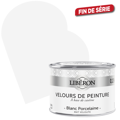 Peinture Velours de Peinture blanc porcelaine mate 0,125 L LIBERON